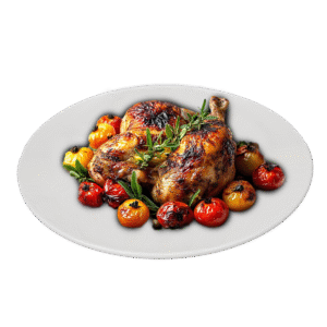 Half chicken with fries